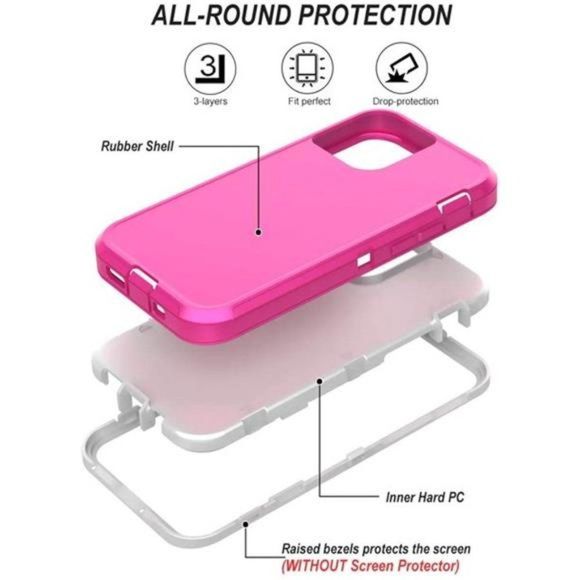 For iPhone 13 12 Pro Max 11 XR XS MAX Phone Case Heavy Duty  Shockproof Cover - Picture 9 of 10